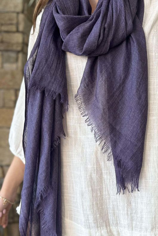 Classic Portobello Scarf Aubergine 